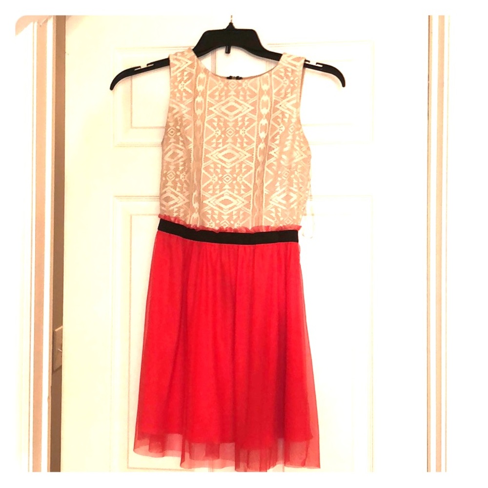 Tan/pinkish-orange dress